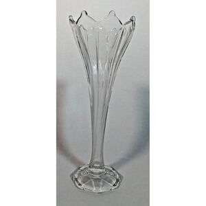 Vintage EAPG Glass Vase 1903 Columbia Pattern Antique 15-1/8" Tall